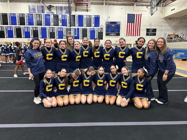 Clarkston Wolves first cheer competition.