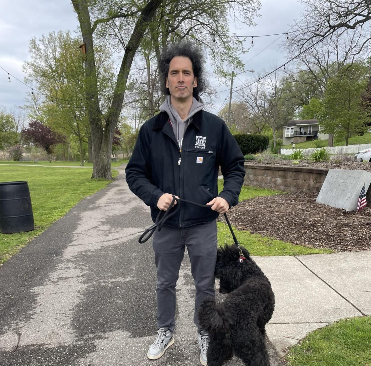 Marc Marsee and his dog, Poppyseed